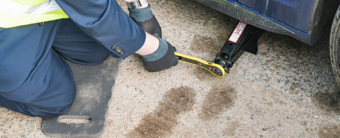 Changing Spare Wheel